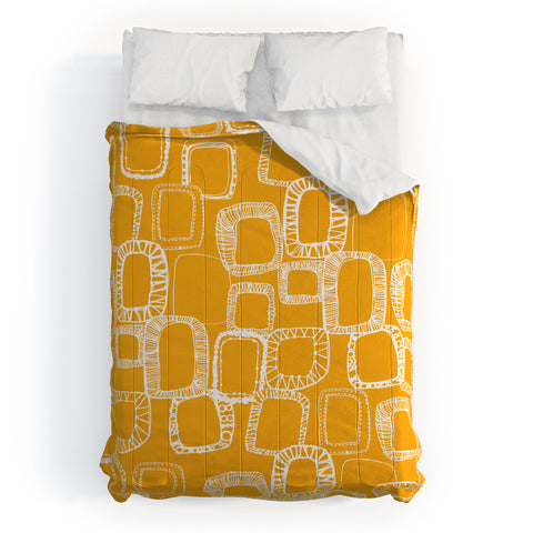 Rachael Taylor Shapes and Squares Mustard Comforter