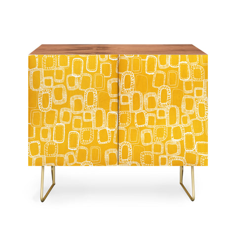 Rachael Taylor Shapes and Squares Mustard Credenza