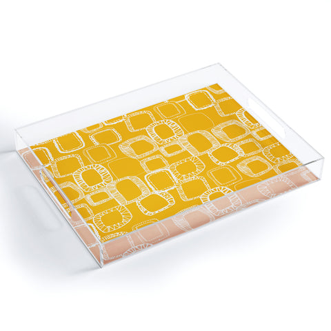 Rachael Taylor Shapes and Squares Mustard Acrylic Tray