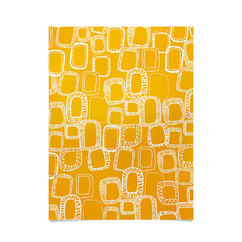 Rachael Taylor Shapes and Squares Mustard Poster