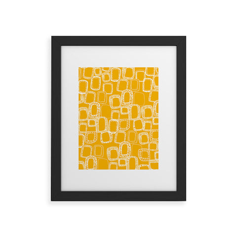 Rachael Taylor Shapes and Squares Mustard Framed Art Print