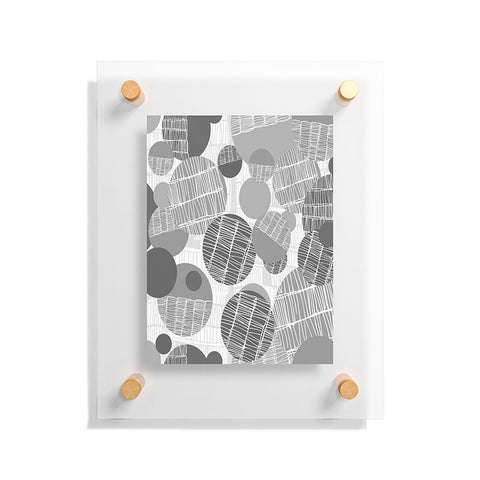 Rachael Taylor Textured Geo Gray 1 Floating Acrylic Print