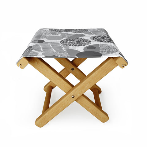 Rachael Taylor Textured Geo Gray 1 Folding Stool