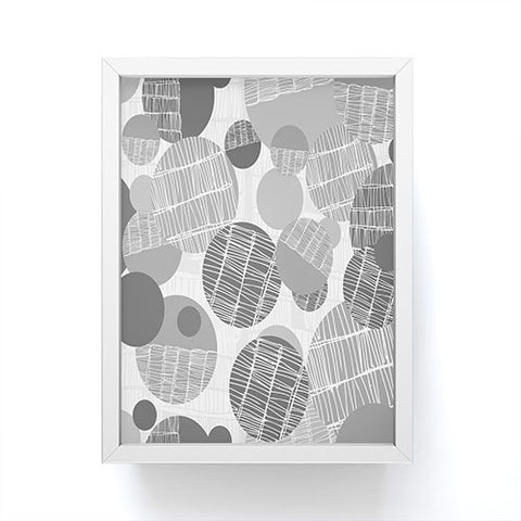 Rachael Taylor Textured Geo Gray 1 Framed Mini Art Print