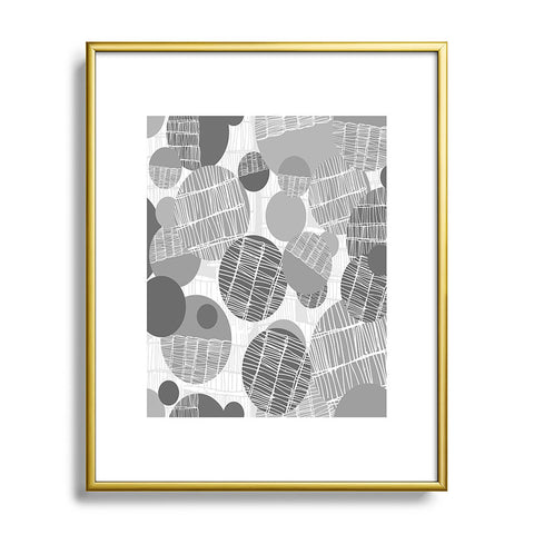 Rachael Taylor Textured Geo Gray 1 Metal Framed Art Print