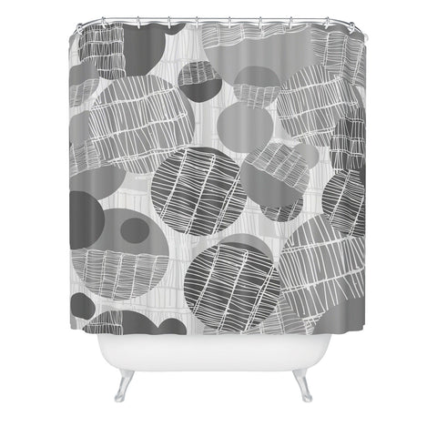 Rachael Taylor Textured Geo Gray 1 Shower Curtain