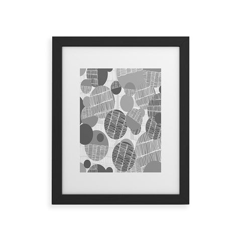 Rachael Taylor Textured Geo Gray 1 Framed Art Print