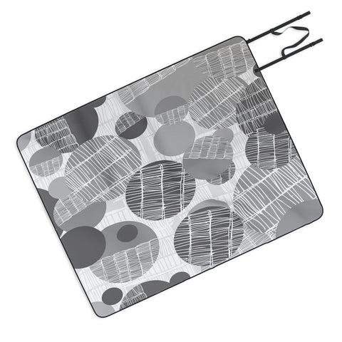 Rachael Taylor Textured Geo Gray 1 Picnic Blanket