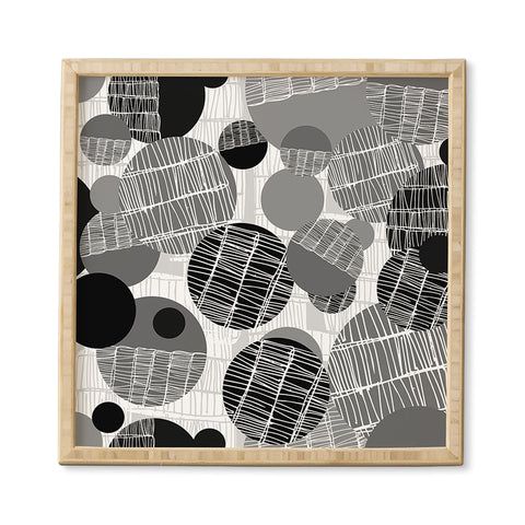 Rachael Taylor Textured Geo Gray And Black Framed Wall Art