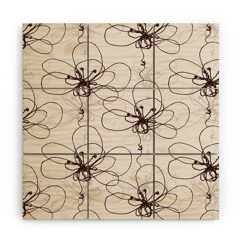 Rachael Taylor Tonal Floral Wood Wall Mural