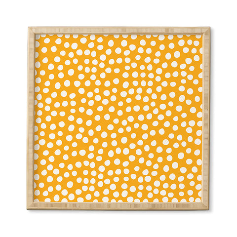 Rachael Taylor Urban Dot Mustard Framed Wall Art
