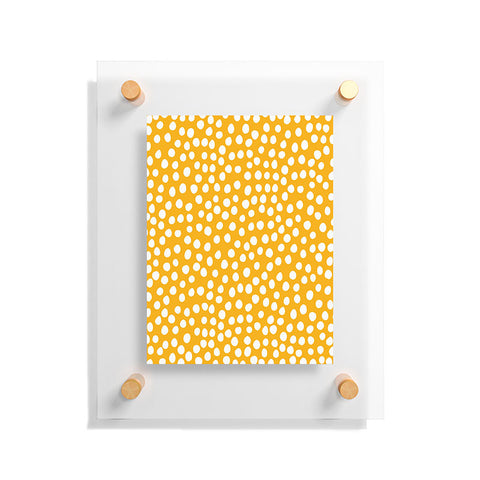 Rachael Taylor Urban Dot Mustard Floating Acrylic Print