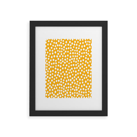 Rachael Taylor Urban Dot Mustard Framed Art Print