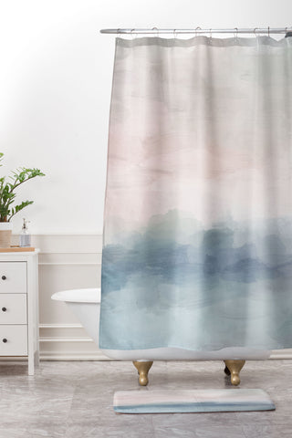 Rachel Elise Atlantic Ocean Sunrise II Shower Curtain And Mat