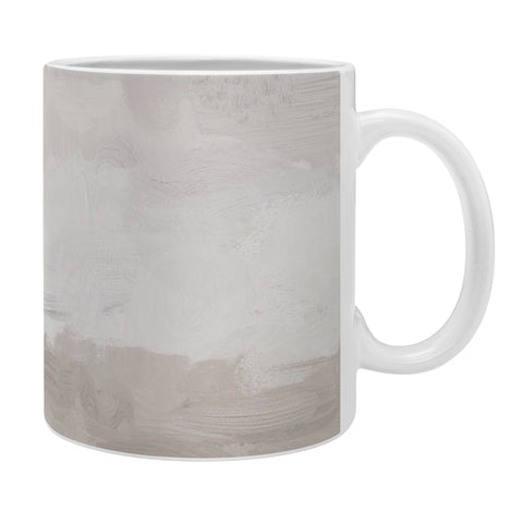 Rachel Elise Beige Sandy Tan Neutral Beach Scene Coastal Horizon Abstract Nature Painting Coffee Mug