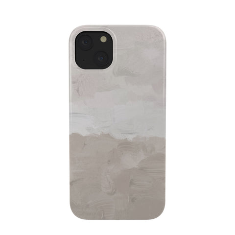 Rachel Elise Beige Sandy Tan Neutral Beach Scene Coastal Horizon Abstract Nature Painting Phone Case