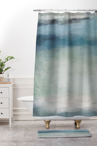 Rachel Elise Dragons Teeth Maui Shower Curtain And Mat