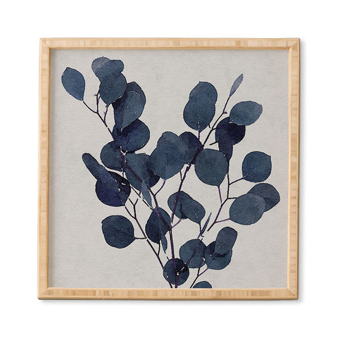 Rachel Elise Eucalyptus Leaf Stem Botanical Framed Wall Art