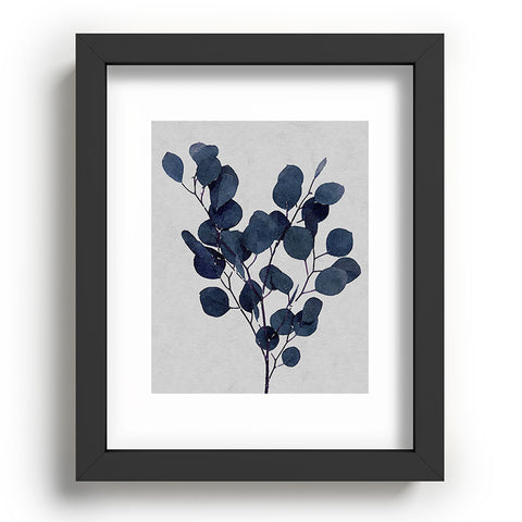 Rachel Elise Eucalyptus Leaf Stem Botanical Recessed Framing Rectangle
