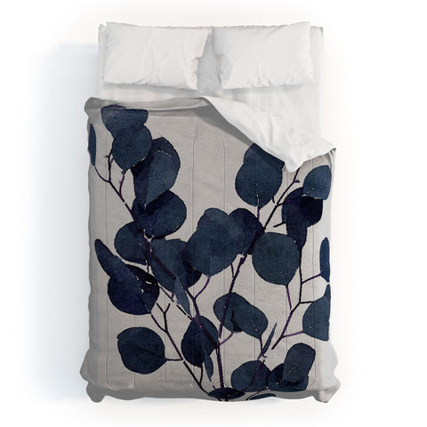 Rachel Elise Eucalyptus Leaf Stem Botanical Comforter