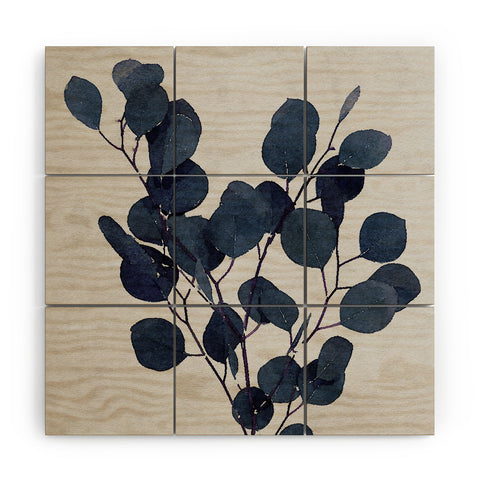 Rachel Elise Eucalyptus Leaf Stem Botanical Wood Wall Mural