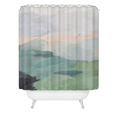 Rachel Elise Farmland Sunset Shower Curtain