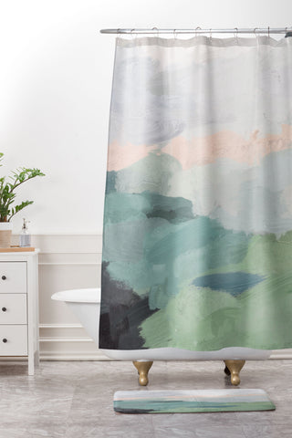 Rachel Elise Farmland Sunset Shower Curtain And Mat