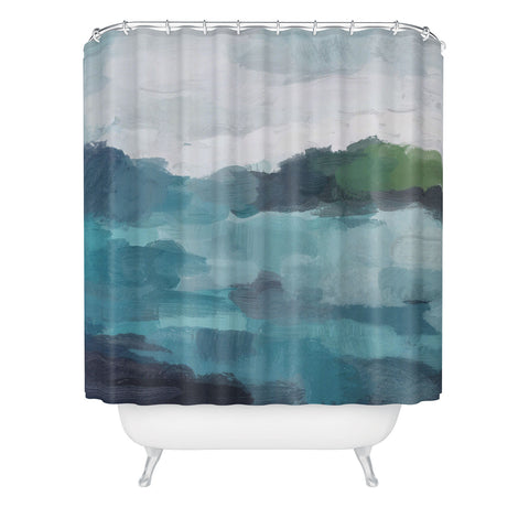 Rachel Elise Island in the Distance Shower Curtain