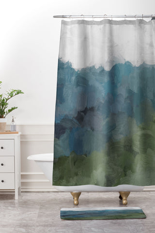 Rachel Elise Journey Into the Mountains Shower Curtain And Mat