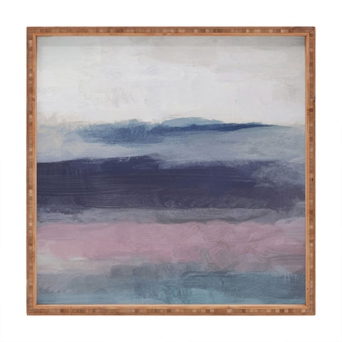 Rachel Elise Purple Waves Square Tray