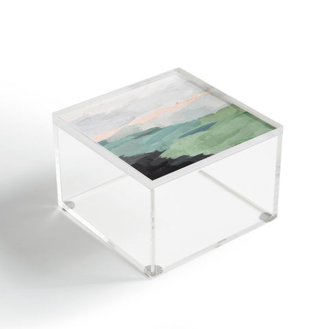 Rachel Elise Seafoam Green Mint Black Blush Acrylic Box