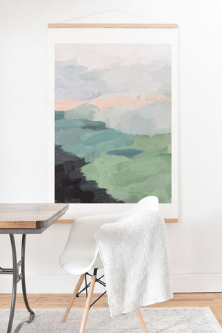 Rachel Elise Seafoam Green Mint Black Blush Art Print And Hanger