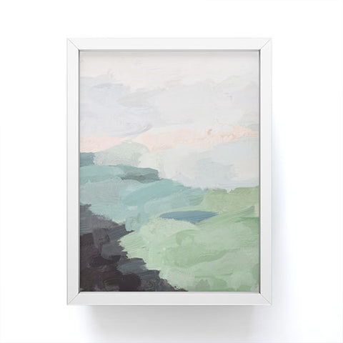 Rachel Elise Seafoam Green Mint Black Blush Framed Mini Art Print