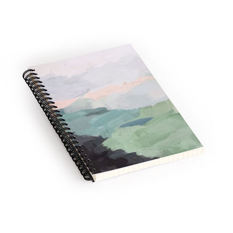 Rachel Elise Seafoam Green Mint Black Blush Spiral Notebook