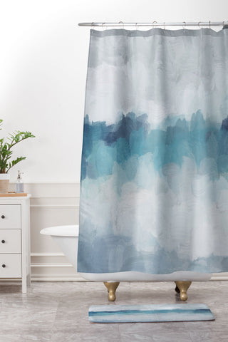 Rachel Elise Stormy Seas Shower Curtain And Mat