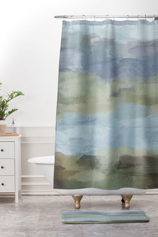 Rachel Elise Summer at the Lake Shower Curtain And Mat