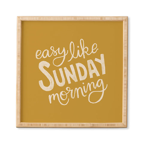 Rachel Szo Easy Like Sunday Morning Framed Wall Art