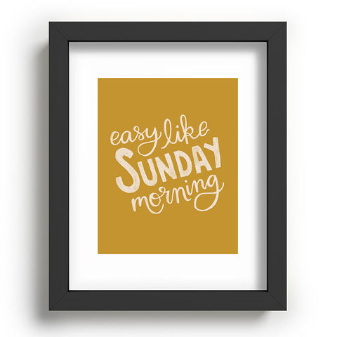 Rachel Szo Easy Like Sunday Morning Recessed Framing Rectangle