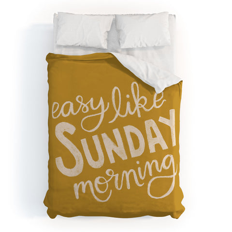 Rachel Szo Easy Like Sunday Morning Duvet Cover