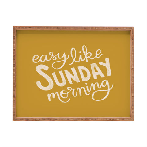 Rachel Szo Easy Like Sunday Morning Rectangular Tray