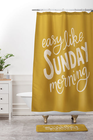 Rachel Szo Easy Like Sunday Morning Shower Curtain And Mat