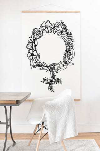 Rachel Szo Floral Feminist Art Print And Hanger