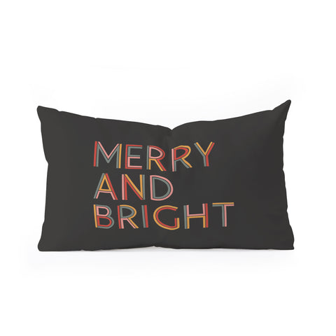 Rachel Szo Merry and Bright Dark Oblong Throw Pillow