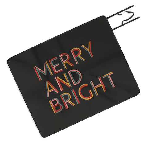Rachel Szo Merry and Bright Dark Picnic Blanket