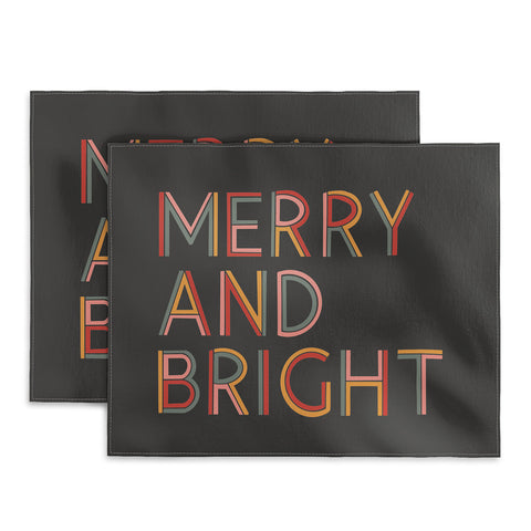 Rachel Szo Merry and Bright Dark Placemat
