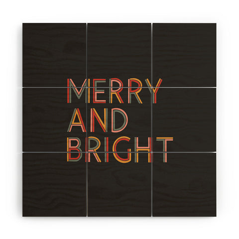 Rachel Szo Merry and Bright Dark Wood Wall Mural