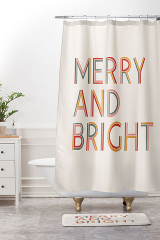 Rachel Szo Merry and Bright Light Shower Curtain And Mat