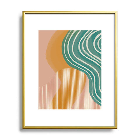 Rachel Szo Morning Swim Metal Framed Art Print