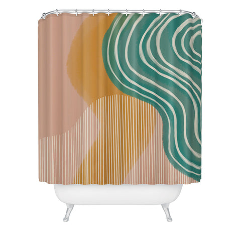 Rachel Szo Morning Swim Shower Curtain