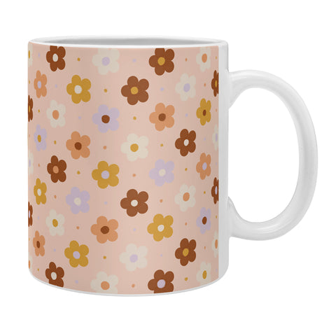 Rachel Szo Pink Daisy Pattern Coffee Mug